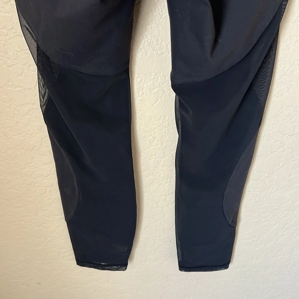 Lululemon black wunder train mesh leggings